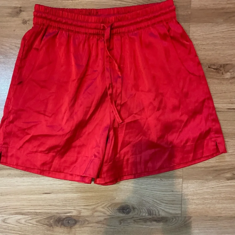 The Drop Red Women's Silky pj Shorts